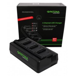 PATONA Premium 4-fold Charger LP-E6 for Canon EOS 5D 60D 60Da 6D 7D EOS70D EOS-70D EOS R Mark II Mark III