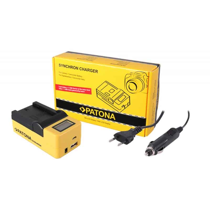 PATONA Synchron USB Charger f. Sony NP-FZ100 A7 III A7M3 Alpha 7 III A7 R III A7RM3 Alpha 7 R III A9 Alpha 9 FZ100 with LCD