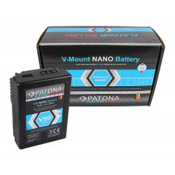 V-Mount Battery PATONA Platinum NANO V50 with 47Wh RED ARRI