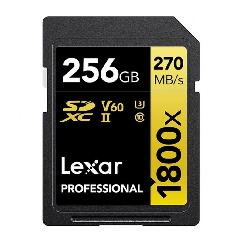 LEXAR CARTE SDXC PROFESSIONAL UHS-II 1800X V60 GOLD