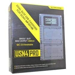 NITECORE USN4 CHARGEUR DOUBLE POUR SNY FZ100 (A7 III/RIII/RIV/9/9II/6600)