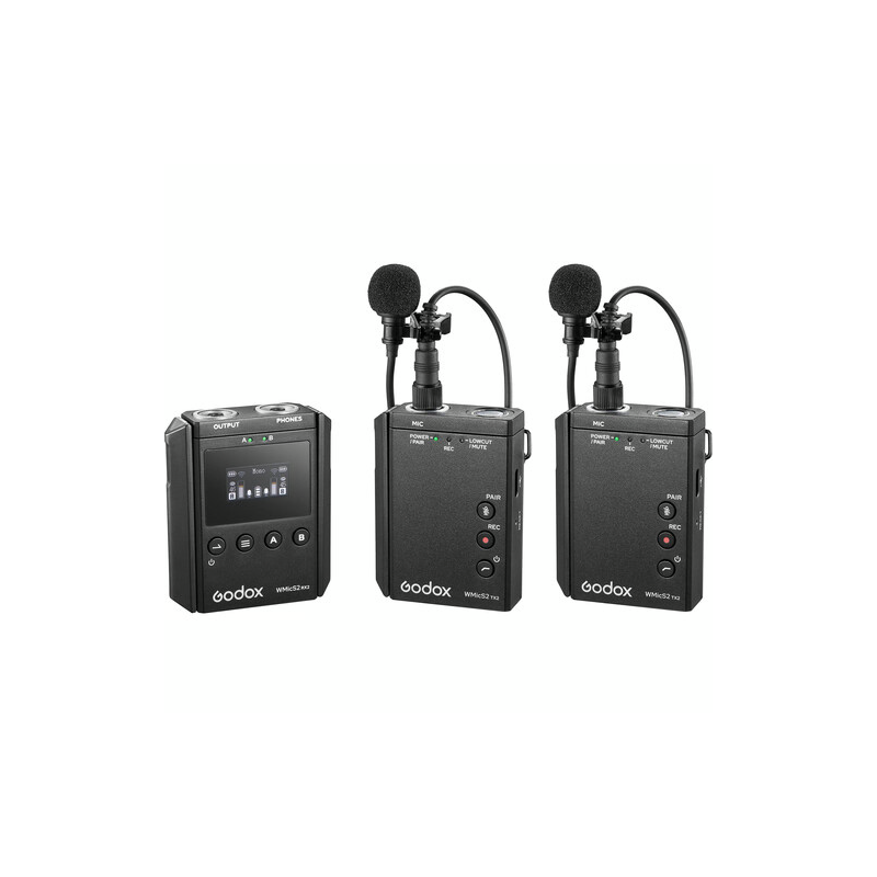 GODOX SYSTÈME DE MICROPHONE SANS FIL COMPACT UHF WMICS2