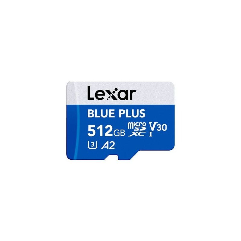 LEXAR CARTE MEMOIRE MICRO SDXC BLUE PLUS UHS-I V30 AVEC ADAPTATEUR SD