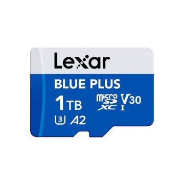 LEXAR CARTE MEMOIRE MICRO SDXC BLUE PLUS UHS-I V30 AVEC ADAPTATEUR SD