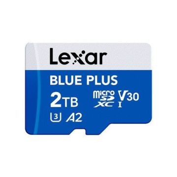 LEXAR CARTE MEMOIRE MICRO SDXC BLUE PLUS UHS-I V30 AVEC ADAPTATEUR SD